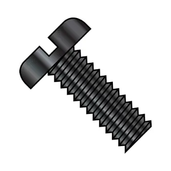 #6 - 32 x 5/16" Machine Screws | Steel | Zinc/Black | Slotted | Pan | 0605MSPBZ