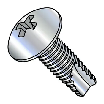 8-32X3/8  Phillips Full Contour Truss Thread Cutting Screw Type 23 Fully Threaded Zinc