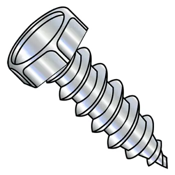 #14 - 10 x 2 1/2" Self-Tapping Screws | type-a | Steel | Zinc/Clear | Indented Hex | Unslotted | 144007AH