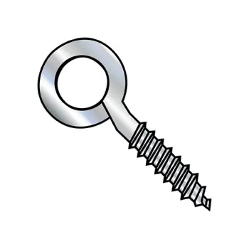 1/4" X 2"  Closed Eye Screw 1/4 inch diameter 3/4 inch of Lag Thread Sharp Point Zinc