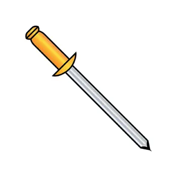 1/8X.18-.25  Copper Rivet With Steel Mandrel Zinc Plated