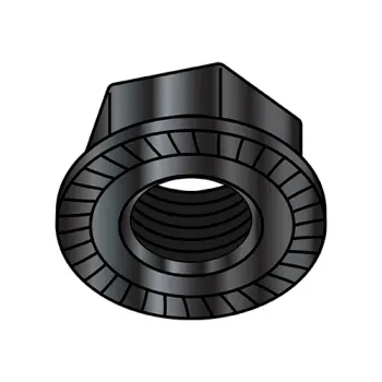 5/16-18  Serrated Flange Hex Lock Nuts Case Hardened HR15N 78/90 Black Oxide