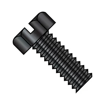 1/4" - 20 x 5/8" Machine Screws | Steel | Black Oxide | Slotted | Indented Hex | 1410MSHB