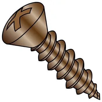 #5 - 20 x 3/8" Self-Tapping Screws | type-ab | Steel | Painted | Oval | Phillips | 0506ABPOAB