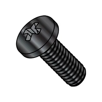 1/4-20X5/8  MS51957-B Phil Pan M/S Coarse Full Thread 300 Series S/S DFAR Black Ox