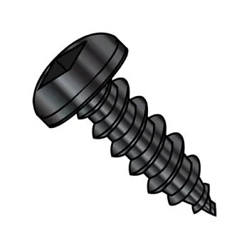 8-18X1/2  Square Pan Self Tapping Screw Type AB Fully Threaded Black Oxide and Oil