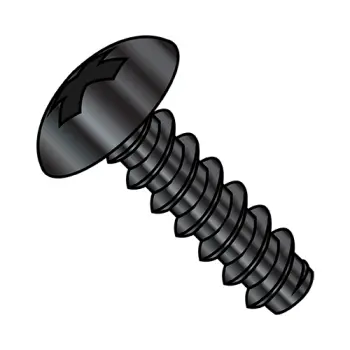 10-16X5/8  Phillips Full Contour Truss Self Tapping Screw Type B Fully Threaded Black Oxide
