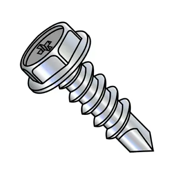 #8 - 18 x 1 1/2" Self-Drilling Screws | Steel | Zinc/Clear | Phillips | HWH | 0824KPW