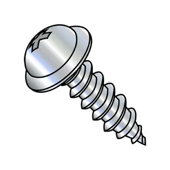 8-15X3/4  Phillips Round Washer Self Tapping Screw Type A Fully Threaded Zinc And Bake