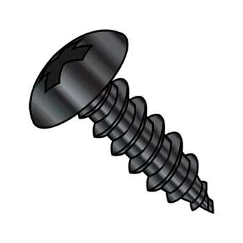 4-24X1/2  Phillips Full Contour Truss Self Taping Screw Type AB Full Threaded Black Oxide