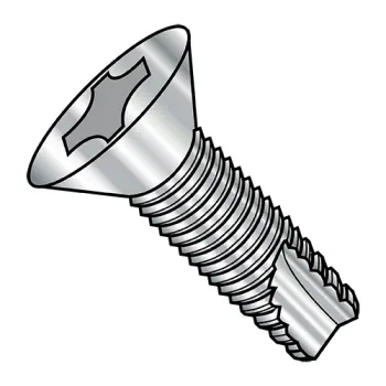 8-32X1/2  Phillips Flat Thread Cutting Screw Type 23 Fully Threaded 18-8 Stainless Steel