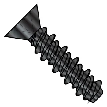 4-24X1/2  Phillips Flat High Low Screw Fully Threaded Black Zinc And Bake