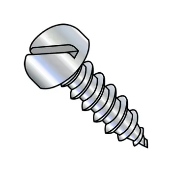 #14 - 10 x 3" Self-Tapping Screws | type-a | Steel | Zinc/Clear | Pan | Slotted | 1448ASP