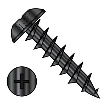 8-11X1/2  Phillips Truss Deep Thread Wood Screw Full Thread Black Oixde