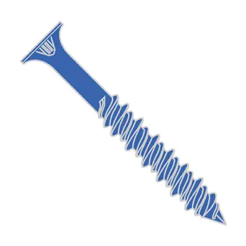 1/4 X 1 3/4 Phillips Flat Concrete Screw With Drill Bit Blue Perma Seal