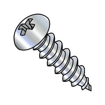 6-20X3/4  Phillips Round Self Tapping Screw Type AB Fully Threaded Zinc And Bake