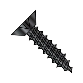 10-16X1/2  Phillips Flat Undercut Self Tapping Screw Type AB Fully Threaded Black Zinc And
