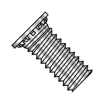 10-32X5/8  Self Clinching Stud 12 Rib Full Thread 300 Series Stainless Steel