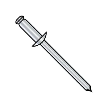 1/8X.12-.18  Large Flange Steel Zinc Rivet Steel Mandrel