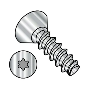 #4 - 20 x 1/4" Thread-Rolling Screws | 18-8 Stainless | Passivated | Flat & Undercut | 6-Lobe | 0404LTU188