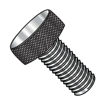 10-32X3/8  Knurled Thumb Screw Full Thread 18-8 Stainless Steel