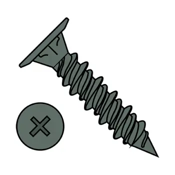 #8 - 15 x 1 1/4" Drywall Screws | Steel | Ceramic Silicon Resin (Ruspro) | Phillips | Wafer | 0820HWAFSRC