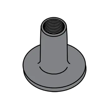 10-24X9/32  Weld Nut with .750 Round Base Plain