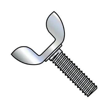 10-32X3/4  Stamped Steel Wing Screw Type D Zinc