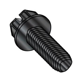 #8 - 32 x 1/2" Thread-Rolling Screws | Steel | Black Oxide | IHWH | Slotted | 0808RSWB