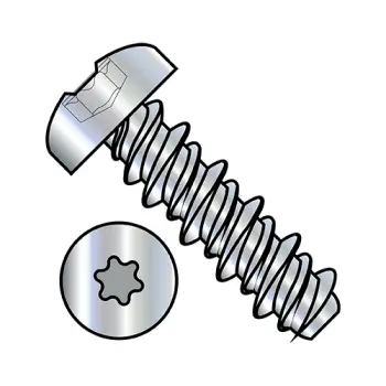 4-24X1/2 #3HD  Six Lobe Pan High Low Screw Fully Threaded Zinc and Bake