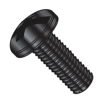 #8 - 32 x 1/2" Machine Screws | Steel | Black Oxide | Combo | Pan | 0808MCPB