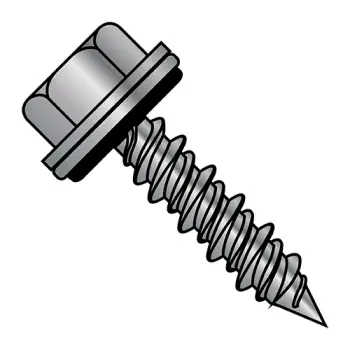 10-16X2  Pole Barn Screw Type17 Hi-Lo w/Bonded NEO EPDM Unsl Hex Wash Mechanical Galv F/T