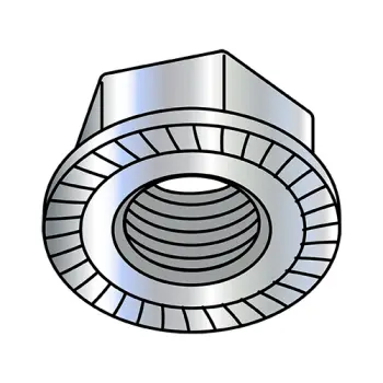 M5-0.8  Din 6923 Metric Class 8 Hex Flange Nut Serrated Zinc