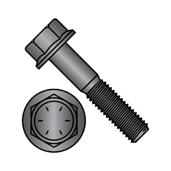 1/4"-20 X 2"  Hex Head Flange Non Serrated Frame Bolt IFI-111 2002 Grade 8 Black Phosphate