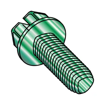 #8 - 32 x 1/4" Thread-Rolling Screws | Steel | Zinc/Green | IHWH | Slotted | 0804RSWG